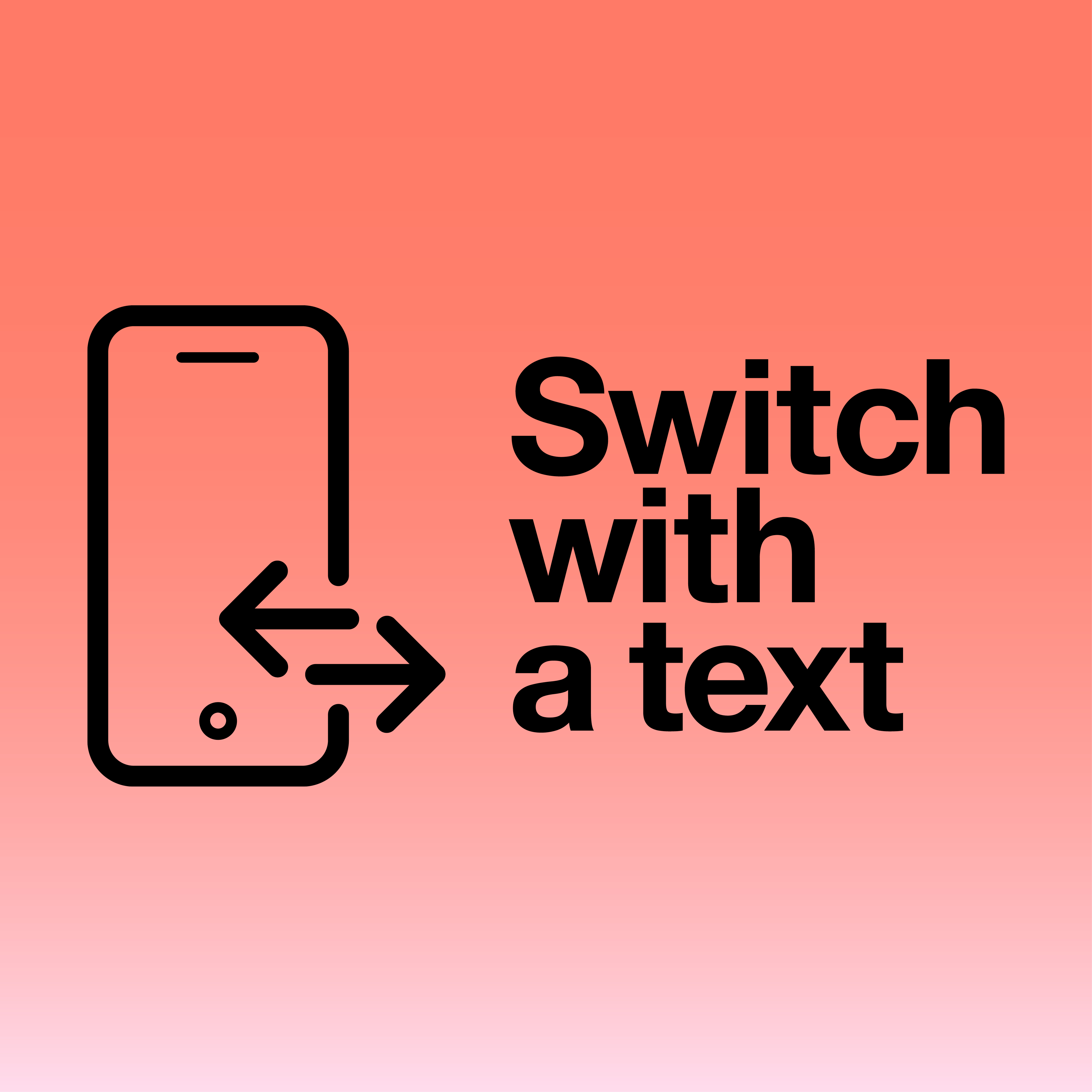 Switch with a text