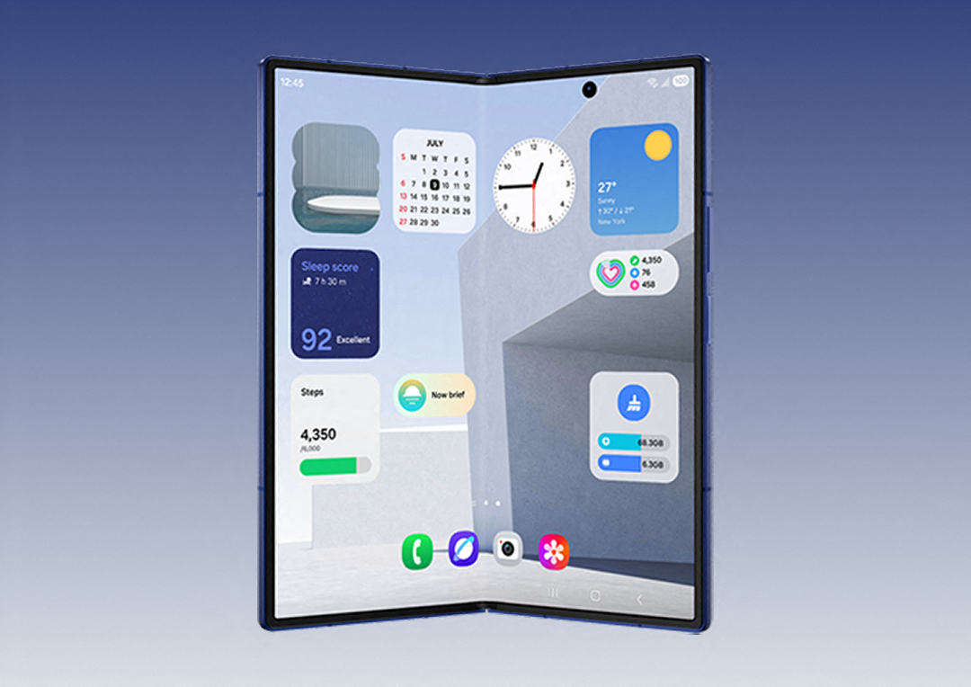 One UI user interface, showing lots of colourful icons and shortcuts