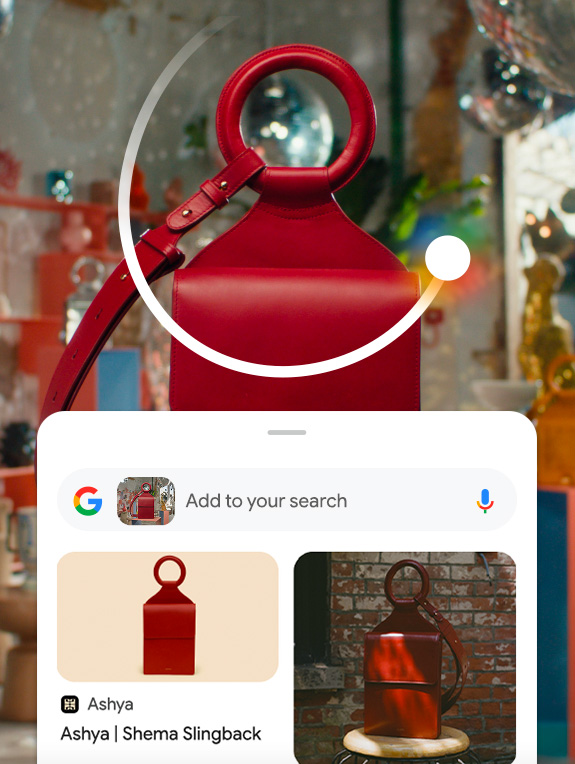 The image showcases the Circle to Search feature