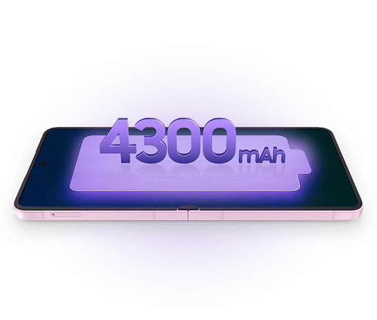 An illustration of the Galaxy Z Flip8's battery capacity