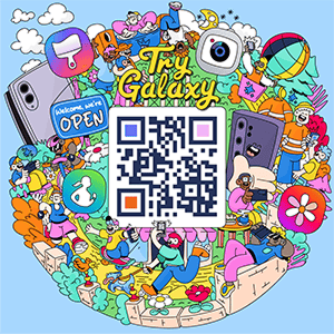 A QR code image to use the Try Galaxy app